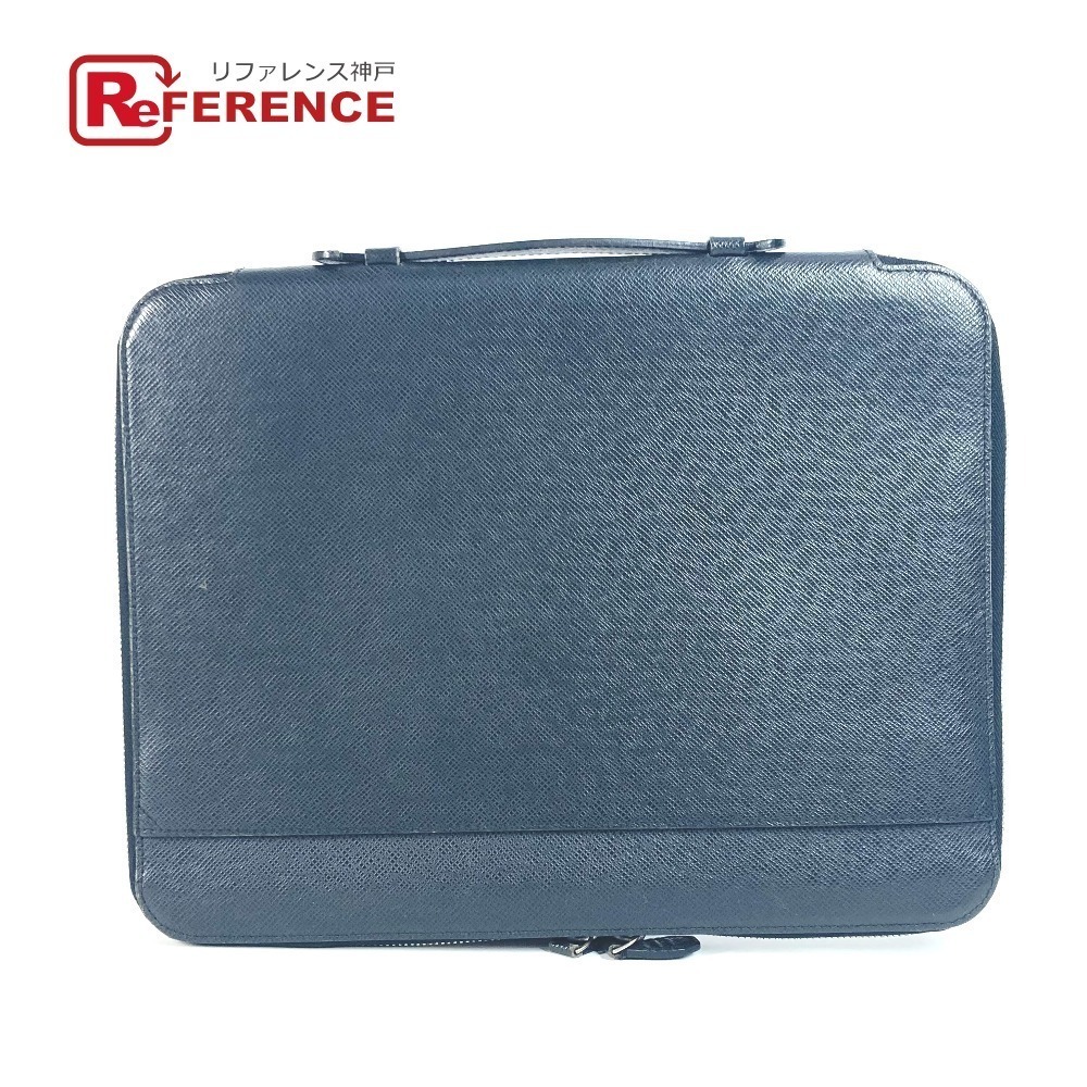 LOUIS VUITTON Taiga Vladimir Business Bag Document PC Case Clutch Ardoise Black